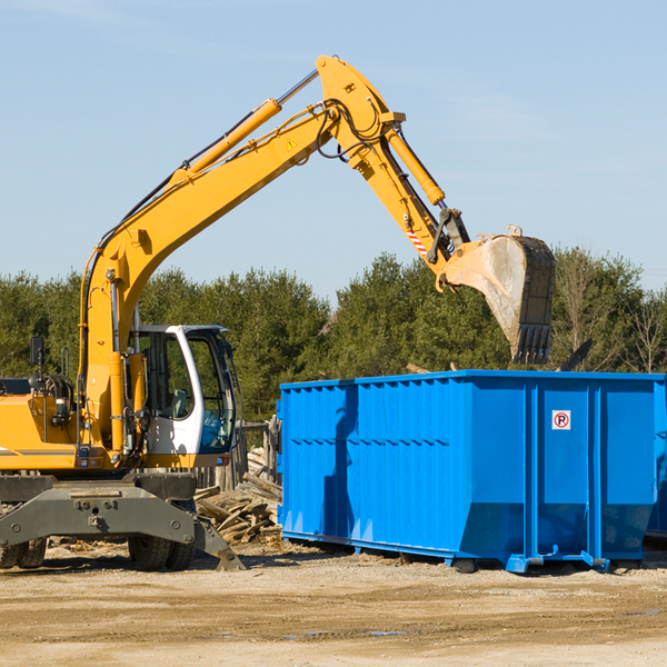 what size residential dumpster rentals are available in Plumsted NJ